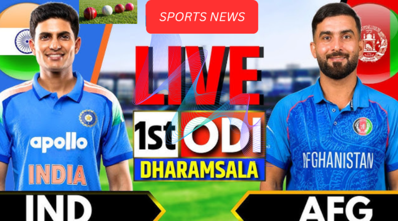 India vs Afghanistan 1st ODI Dharamshala match thumbnail featuring Shubman Gill and Hashmatullah Shahidi