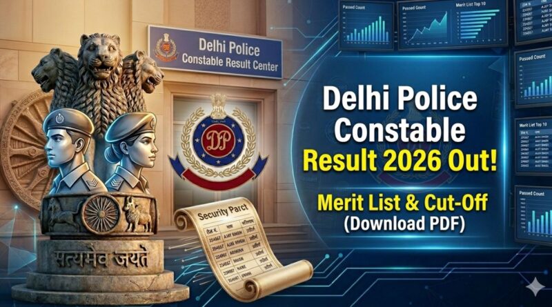Delhi Police Constable Result 2026 Out Merit List and Cut Off PDF