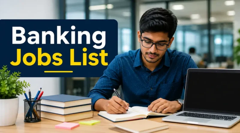 Banking Jobs List in Hindi - सरकारी बैंकिंग नौकरी की तैयारी करता हुआ भारतीय छात्र